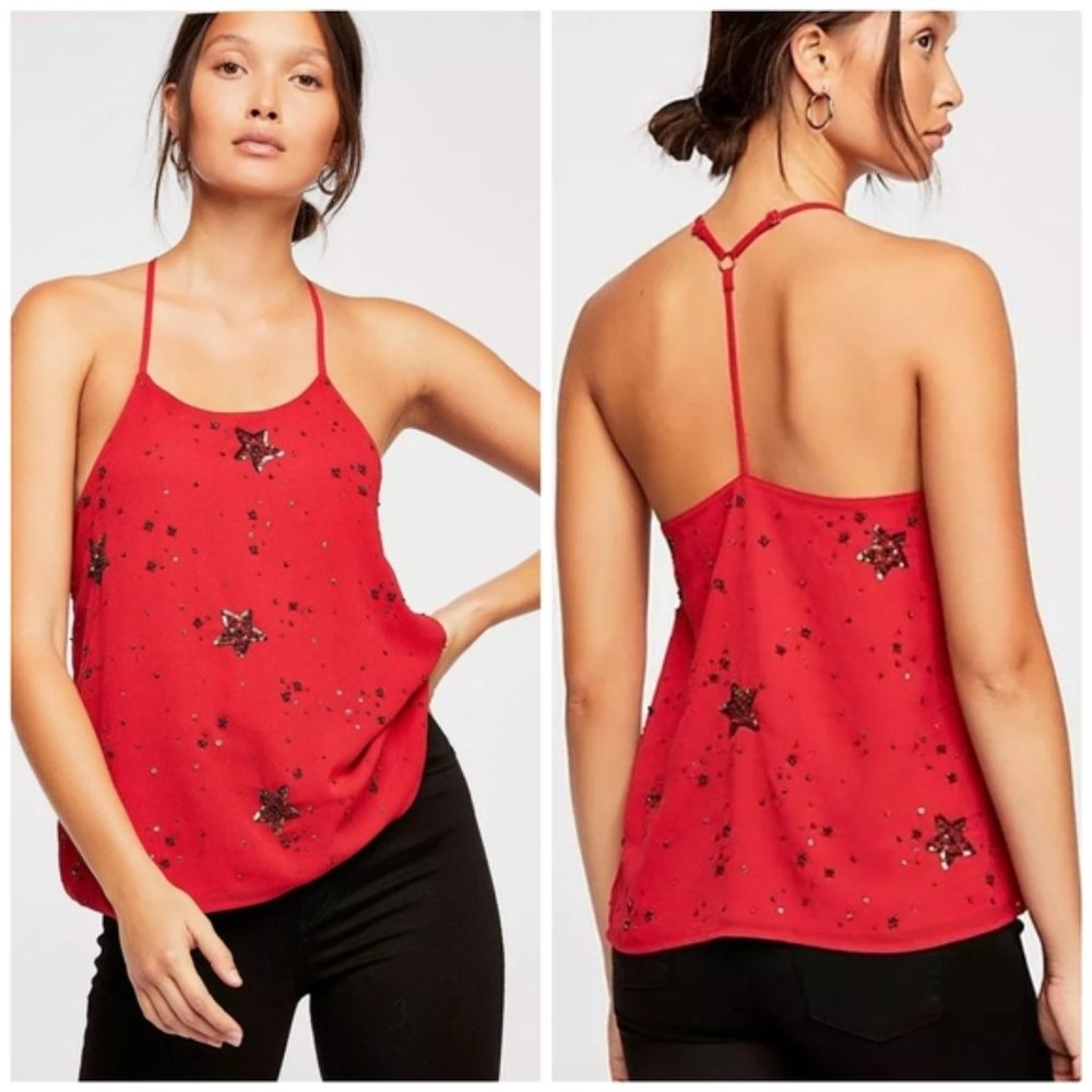Free people beaded star shirt